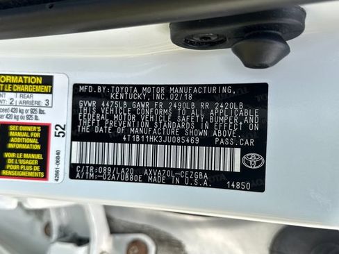 Used 2018 Toyota Camry XLE w/ Audio Package FWD image 23