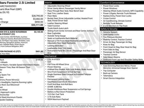 Used 2016 Subaru Forester 2.5i Limited image 7