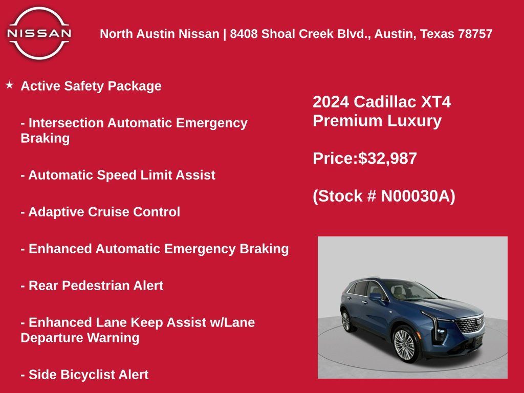 Used 2024 Cadillac XT4 Premium Luxury w/ Active Safety Package FWD image 11