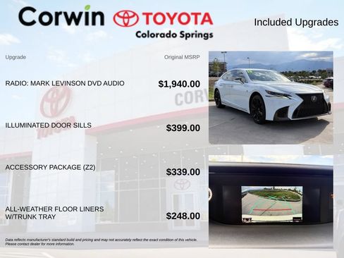 Used 2018 Lexus LS 500 F Sport w/ Accessory Package (Z2) AWD/4WD image 4
