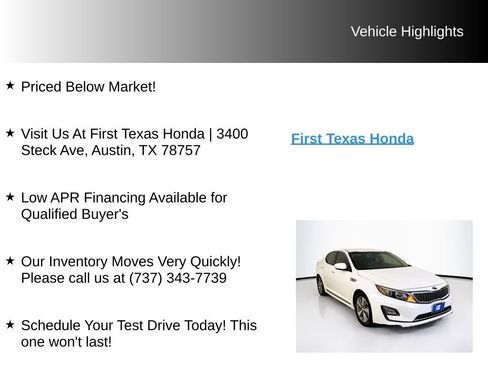 Used 2015 Kia Optima EX FWD image 9