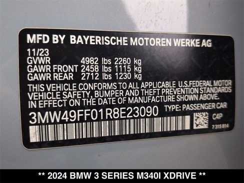 Used 2024 BMW M340i xDrive w/ Premium Package image 32