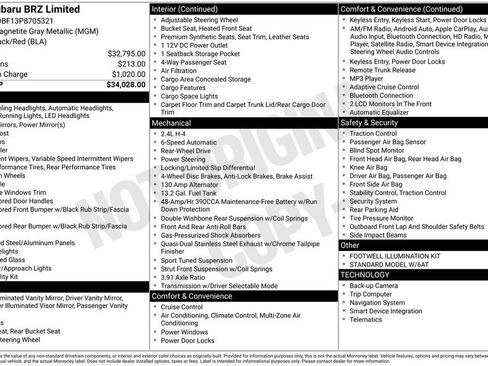 Used 2023 Subaru BRZ Limited image 2