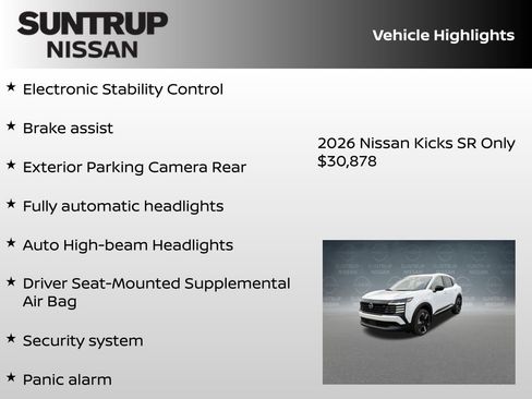 New 2026 Nissan Kicks SR w/ SR Premium Package AWD/4WD image 30