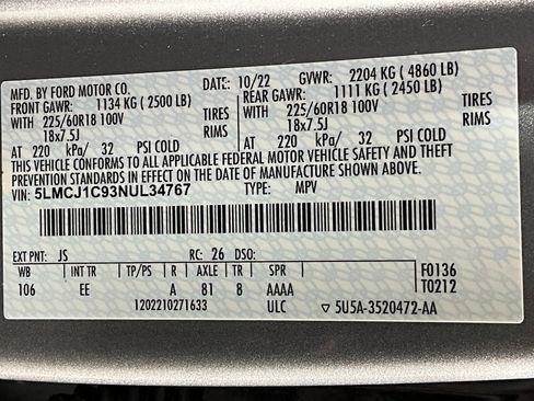 Certified 2022 Lincoln Corsair FWD image 30