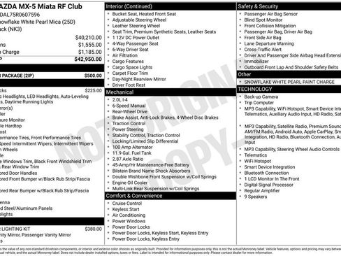 Used 2024 MAZDA MX-5 Miata RF Club w/ Interior Package RWD image 7