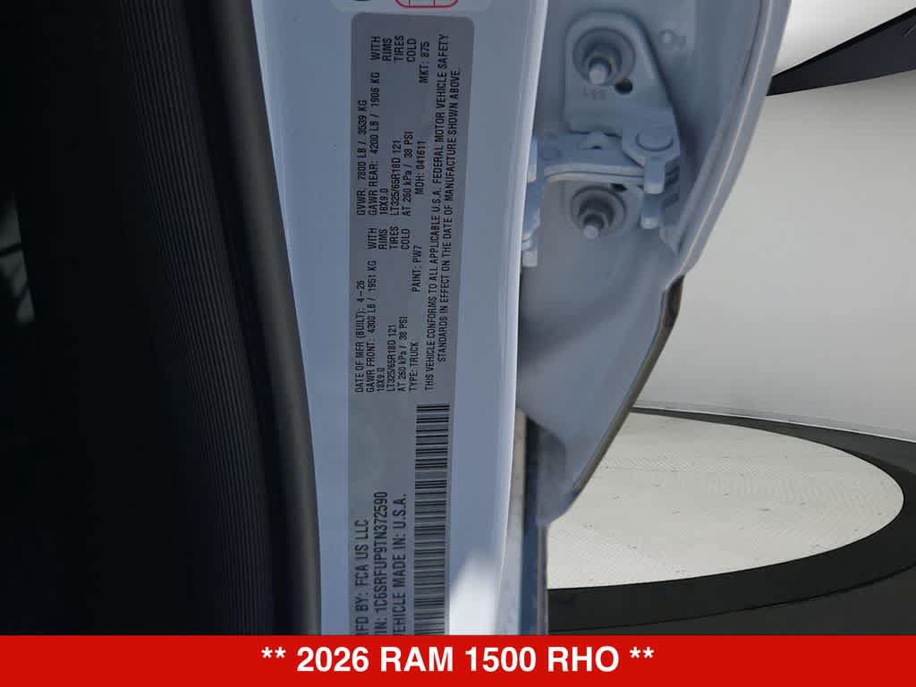 New 2026 RAM 1500 RHO AWD/4WD image 37