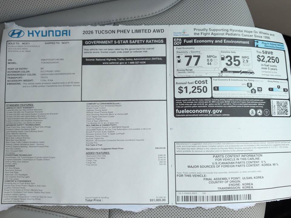 New 2026 Hyundai Tucson Limited AWD/4WD image 33