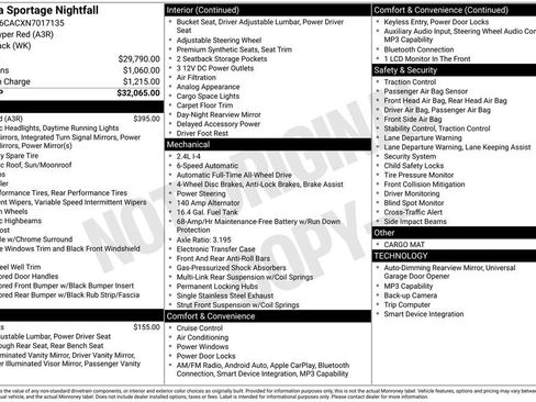 Certified 2022 Kia Sportage Nightfall Edition AWD/4WD image 7