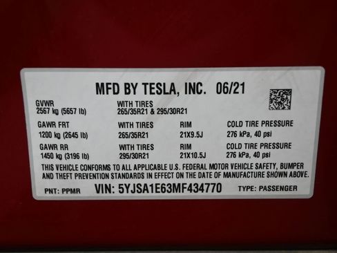 Used 2021 Tesla Model S Plaid AWD/4WD image 11