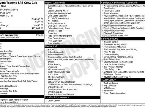 Used 2023 Toyota Tacoma SR5 w/ Technology Package RWD image 5