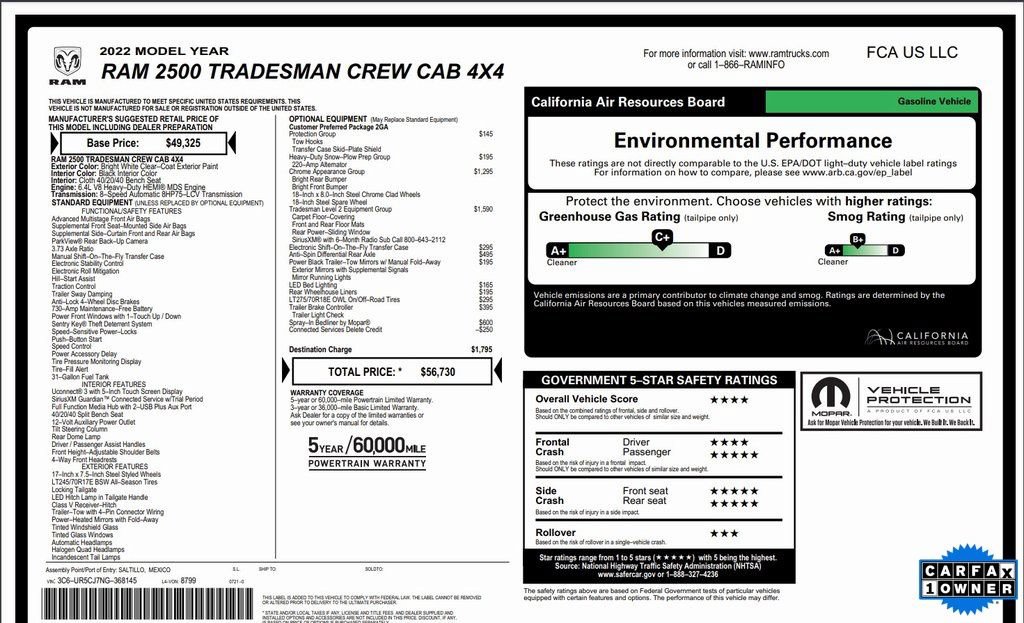 Used 2022 RAM 2500 Tradesman AWD/4WD image 56