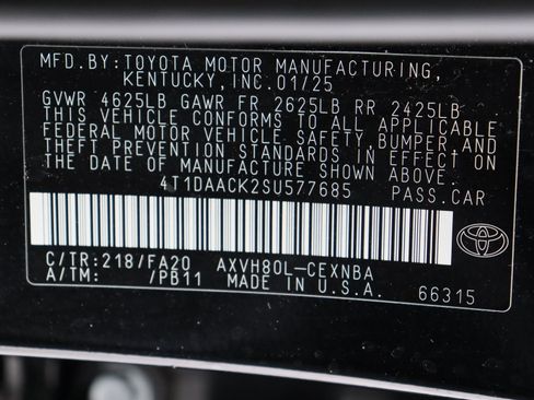 Certified 2025 Toyota Camry LE FWD image 39