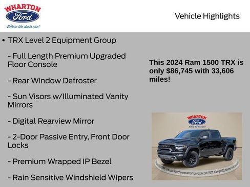 Used 2024 RAM 1500 TRX w/ TRX Level 2 Equipment Group AWD/4WD image 11