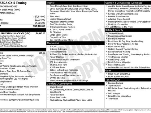 Used 2021 MAZDA CX-5 Touring w/ Touring Preferred SV Package image 40