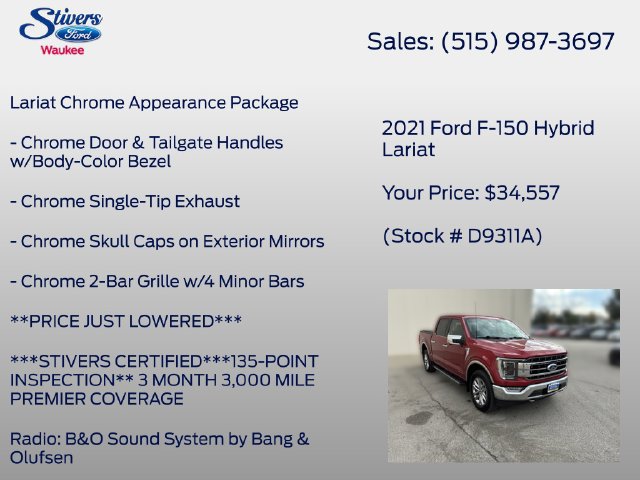Used 2021 Ford F150 Lariat w/ Equipment Group 502A High AWD/4WD image 28