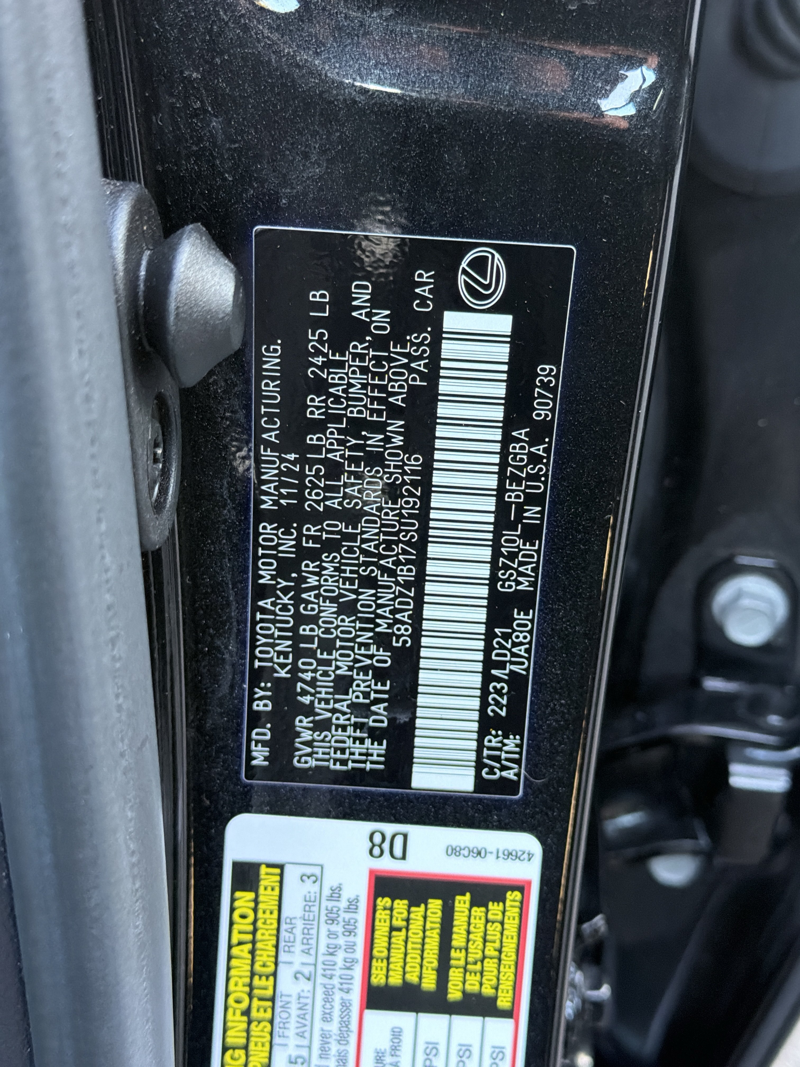 Used 2025 Lexus ES 350 w/ Premium Package FWD image 36