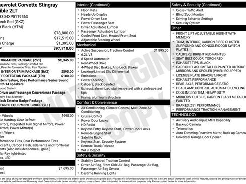 Used 2023 Chevrolet Corvette Stingray Preferred Conv w/ Z51 Performance Package RWD image 27
