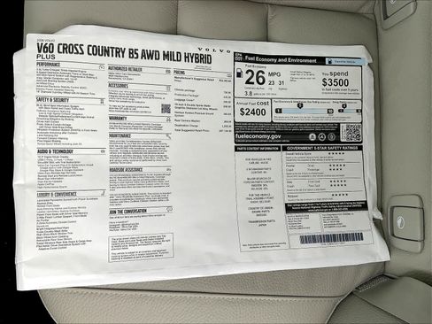 New 2026 Volvo V60 B5 Cross Country Plus w/ Climate Package image 36