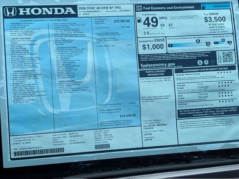 New 2026 Honda Civic Sport Touring image 20
