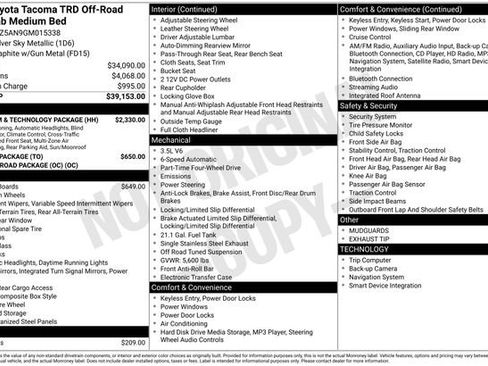 Used 2016 Toyota Tacoma TRD Off-Road w/ Premium & Technology Package image 9