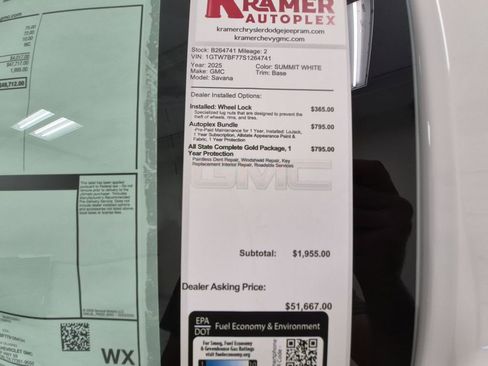 New 2025 GMC Savana 2500 Extended w/ Driver Convenience Package image 35