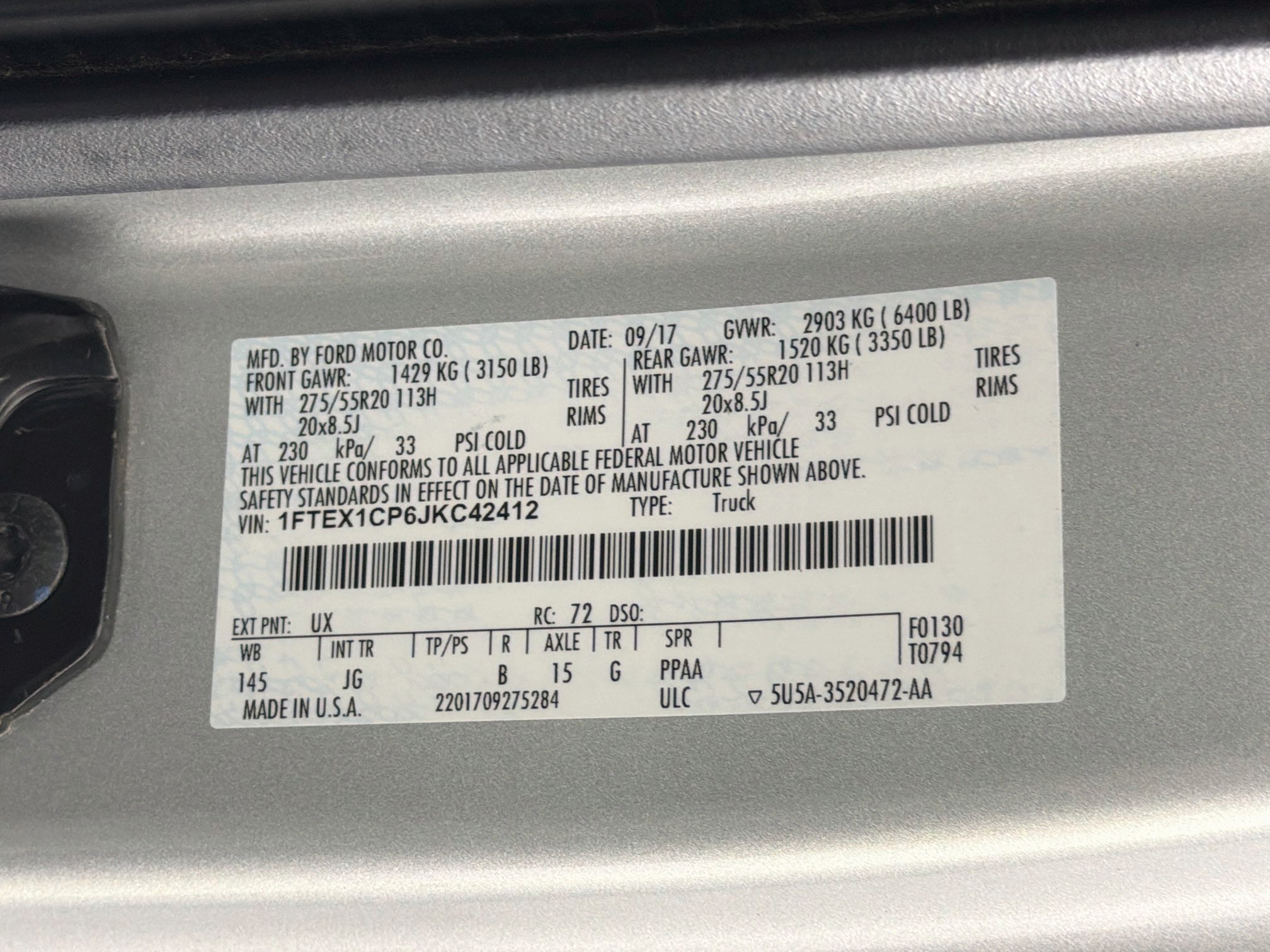 Used 2018 Ford F150 XL w/ Equipment Group 101A Mid RWD image 12