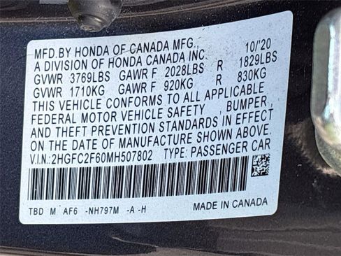 Certified 2021 Honda Civic LX image 33