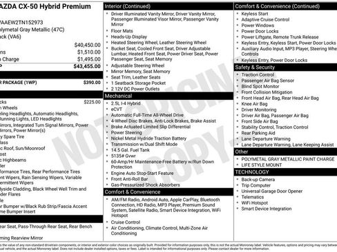 New 2026 MAZDA CX-50 2.5 Hybrid w/ Weather Package image 10