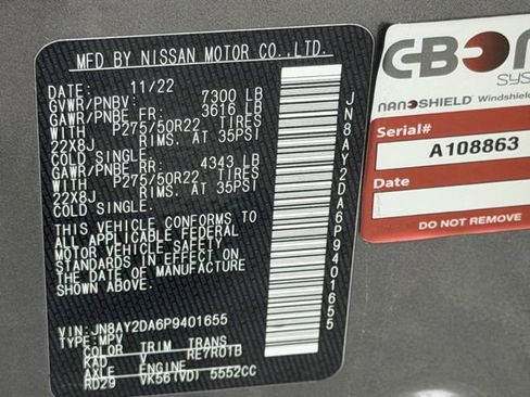 Used 2023 Nissan Armada Platinum w/ Captain's Chairs Package image 31