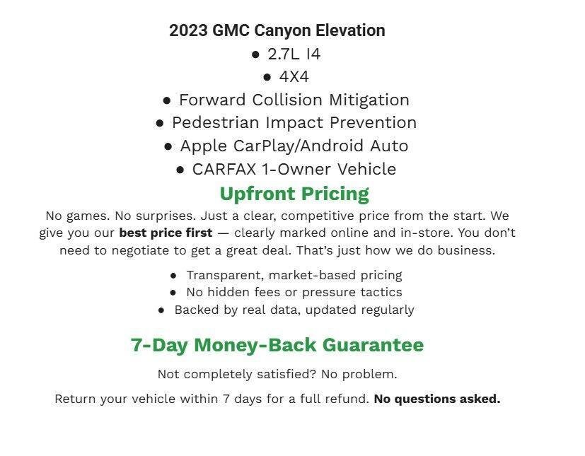 Used 2023 GMC Canyon Elevation AWD/4WD image 1
