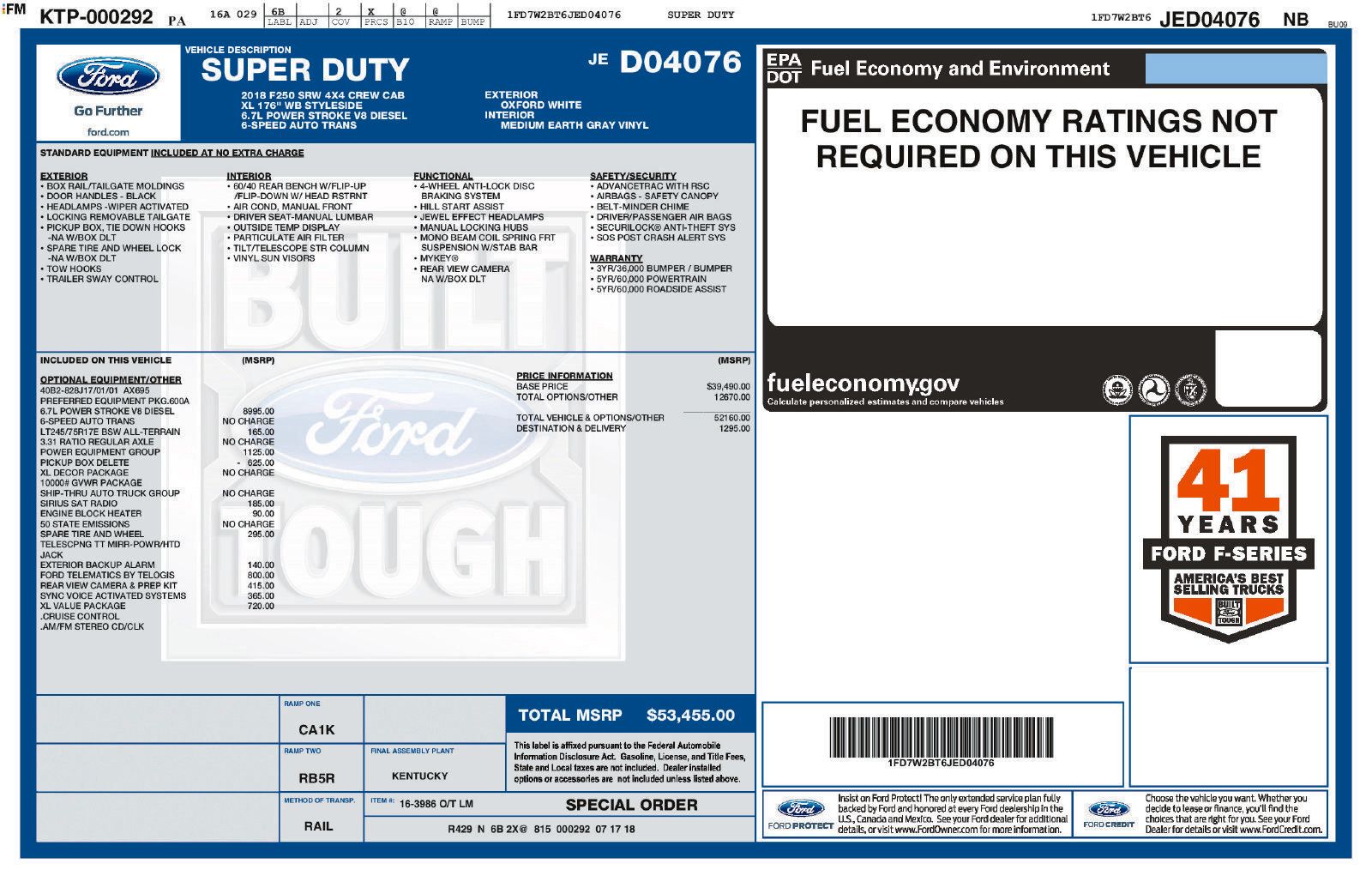 Used 2018 Ford F250 XL w/ Power Equipment Group AWD/4WD image 4
