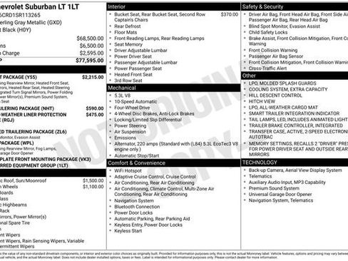 Used 2025 Chevrolet Suburban LT w/ Comfort Package AWD/4WD image 1