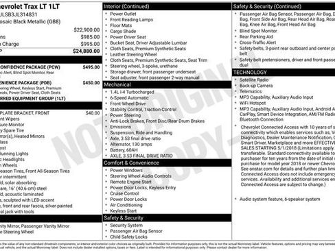 Used 2018 Chevrolet Trax LT w/ Driver Confidence Package FWD image 2