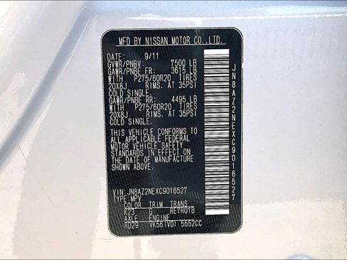 Used 2012 INFINITI QX56 4WD w/ Theater Pkg image 37