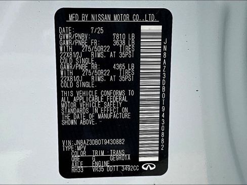 New 2026 INFINITI QX80 4WD w/ Sport Exterior Package image 23