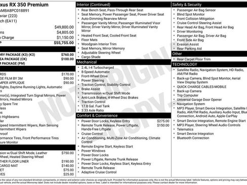 Used 2023 Lexus RX 350 Premium w/ Accessory Package (K3) FWD image 22