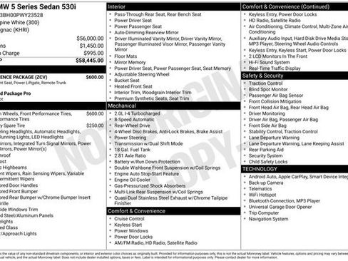 Used 2023 BMW 530i w/ Convenience Package image 51