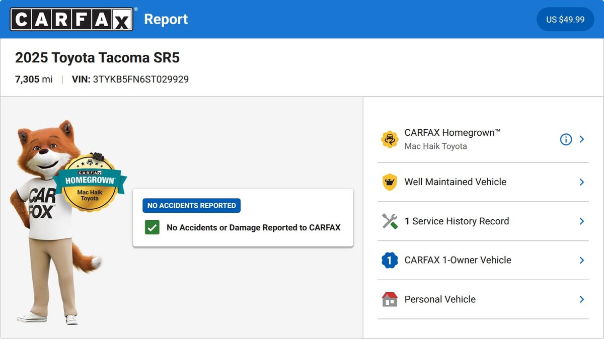 Used 2025 Toyota Tacoma SR5 RWD image 6
