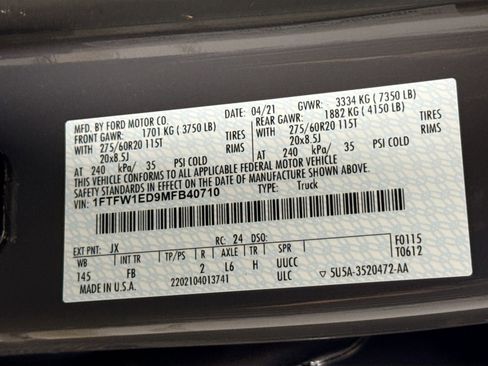 Used 2021 Ford F150 XLT w/ Equipment Group 302A High AWD/4WD image 27