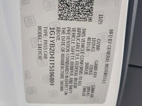 New 2026 Chevrolet Corvette Stingray Preferred Cpe w/ Battery Protection Package image 20