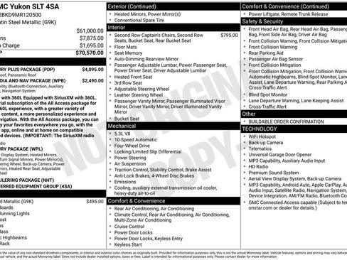 Used 2021 GMC Yukon SLT w/ SLT Luxury Plus Package AWD/4WD image 2