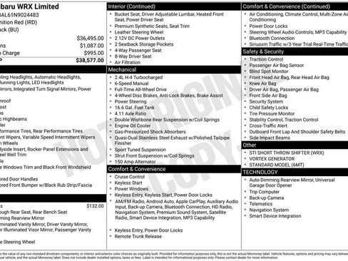 Used 2022 Subaru WRX Limited image 11