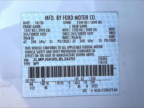 Used 2020 Lincoln Nautilus Reserve w/ Cargo Utility Package image 6