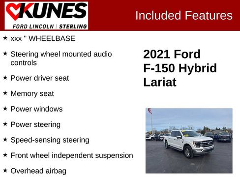 Used 2021 Ford F150 Lariat w/ Equipment Group 502A High AWD/4WD image 3
