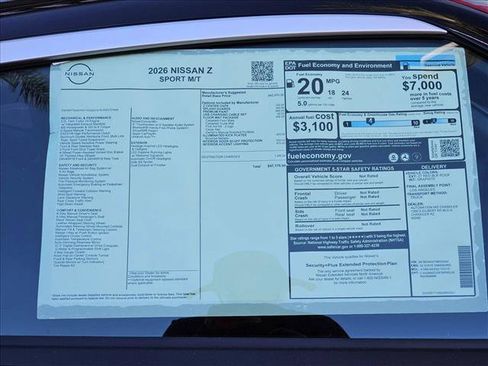 New 2026 Nissan Z Sport w/ Floor Mat Package image 16