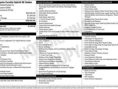 Certified 2024 Toyota Corolla SE w/ SE Package image 24