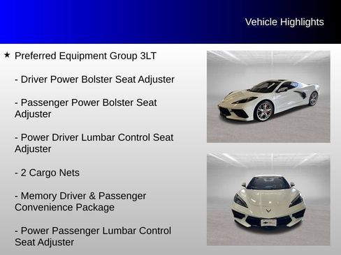 Used 2020 Chevrolet Corvette Stingray Premium Cpe w/ 3LT Preferred Equipment Group RWD image 8