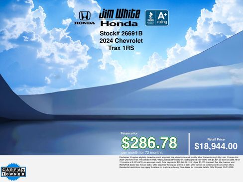 Used 2024 Chevrolet Trax RS w/ Sunroof Package image 3