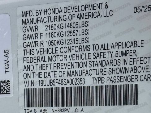 Certified 2025 Acura TLX w/ Technology Package FWD image 31